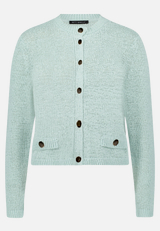 Strick-Cardigan mit aufgesetzten Taschen / Vorderseite