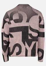 Grobstrick-Pullover mit Jacquard / Rückseite