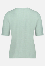 Strukturshirt mit Rundhalsausschnitt / Rückseite