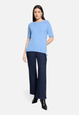 Casual-Shirt mit Tunnelzug / Modellfoto Vorderseite (Outfit)