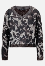 Grobstrick-Pullover mit Pailletten / Vorderseite