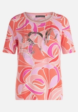 Printshirt mit Schmucksteinen / Vorderseite