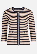 Shirtjacke mit Rippenstruktur / Vorderseite