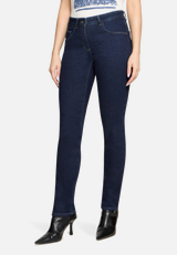 Skinny Jeans  mit Used-Waschung Style Rosalie / Modellfoto Vorderseite