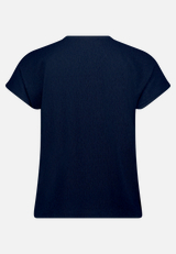 T-Shirt  aus Crêpe-Stoff mit V-Ausschnitt  / Rückseite
