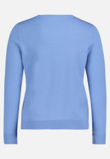 Basic-Strickpullover mit Rundhalsausschnitt / Rückseite