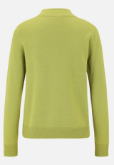 Basic-Strickpullover mit Stehkragen / Rückseite