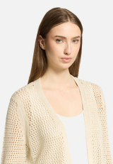 Grobstrickjacke mit Lochmuster / Detailbild