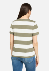 Ringelshirt mit Tunnelzug / Modellfoto Rückseite