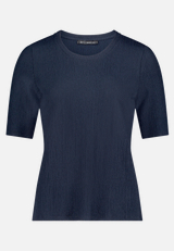 Strukturshirt mit Rundhalsausschnitt / Vorderseite
