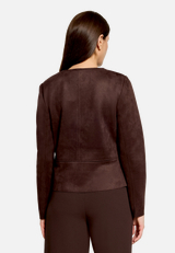 Taillierter  Blazer mit Reißverschluss  / Modellfoto Rückseite