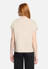 Sweatshirt mit Seitenschlitzen / Modellfoto Rückseite