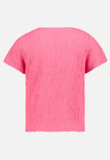 Strukturshirt mit U-Boot-Ausschnitt / Rückseite