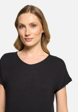 Casual-Shirt mit V-Ausschnitt / Detailbild