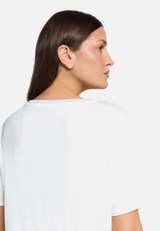 Printshirt mit Rippbündchen / Detailbild