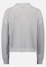 Strickpullover mit hohem Kragen / Rückseite