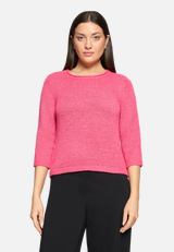 Strickpullover mit 3/4 Arm / Modellfoto Vorderseite