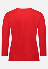 Strukturshirt mit Rundhalsausschnitt / Rückseite