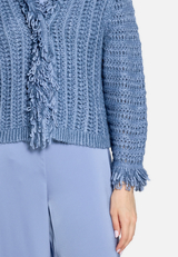 Strickjacke mit Fransen / Detailbild