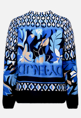 Longbluse mit Stehkragen / Rückseite