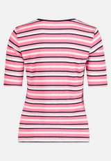 Basic Shirt mit Rippenstruktur / Rückseite