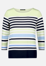 Basic Shirt mit U-Boot-Ausschnitt / Vorderseite