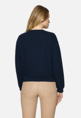 Shirtjacke mit Struktur / Modellfoto Rückseite