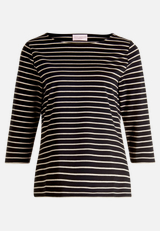 Ringelshirt mit U-Boot-Ausschnitt / Vorderseite