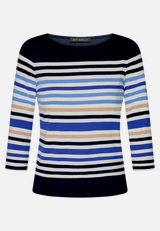 Basic Shirt mit U-Boot-Ausschnitt / Vorderseite