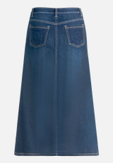 Jeansrock mit Waschung / Rückseite