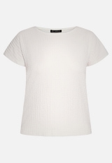 Strukturshirt mit U-Boot-Ausschnitt / Vorderseite