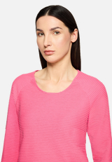 Casual-Shirt mit Rippenstruktur / Detailbild