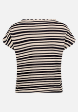 Gestreiftes T-Shirt  mit U-Boot Ausschnitt  / Rückseite