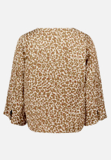 Schlupfbluse mit Leoprint / Rückseite