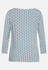 Shirt  3/4 Arm mit grafischem Muster / Rückseite