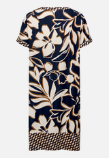 Tunika-Kleid  mit floralem Muster  / Rückseite