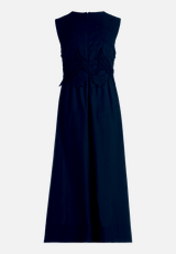 Midikleid mit V-Ausschnitt / Rückseite