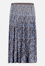 Plisseerock Midi mit Animalprint  / Rückseite