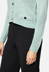 Strick-Cardigan mit aufgesetzten Taschen / Detailbild