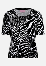 Basic Shirt mit Rippenstruktur / Vorderseite