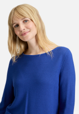 Feinstrickpullover mit aufgesetzten Taschen / Detailbild