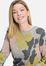 Grobstrick-Pullover mit Jacquard / Detailbild
