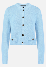 Strick-Cardigan mit aufgesetzten Taschen / Vorderseite