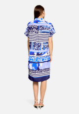 Sommerkleid mit überschnittenen Ärmeln / Modellfoto Rückseite