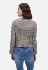 Blazer-Jacke mit Fransen / Modellfoto Rückseite