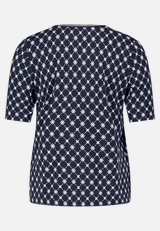Basic Shirt mit Rippbündchen / Rückseite