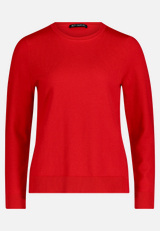 Basic-Strickpullover mit Rundhalsausschnitt / Vorderseite