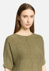 Strickpullover kurzarm / Detailbild