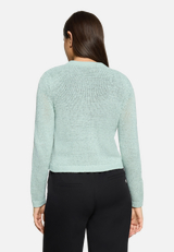 Strick-Cardigan mit aufgesetzten Taschen / Modellfoto Rückseite
