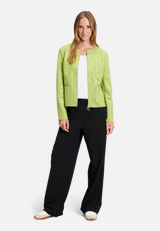 Blazer-Jacke mit Reißverschluss / Modellfoto Vorderseite (Outfit)